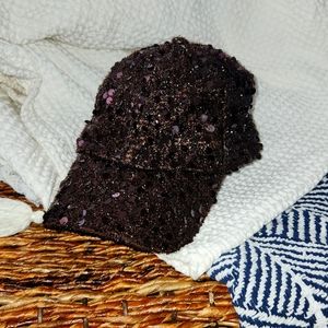 Brown Sequins Hat